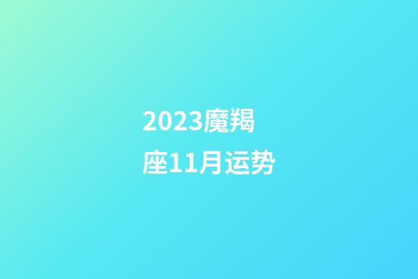 2023魔羯座11月运势