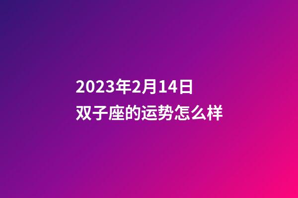 2023年2月14日双子座的运势怎么样