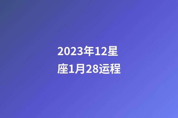 2023年12星座1月28运程