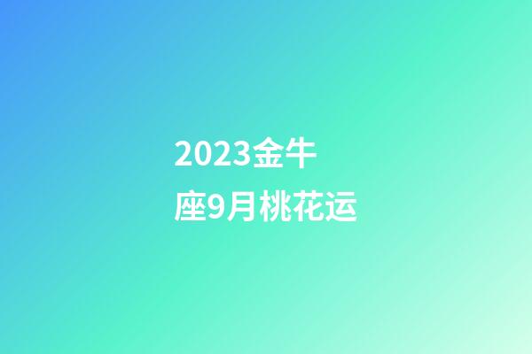 2023金牛座9月桃花运