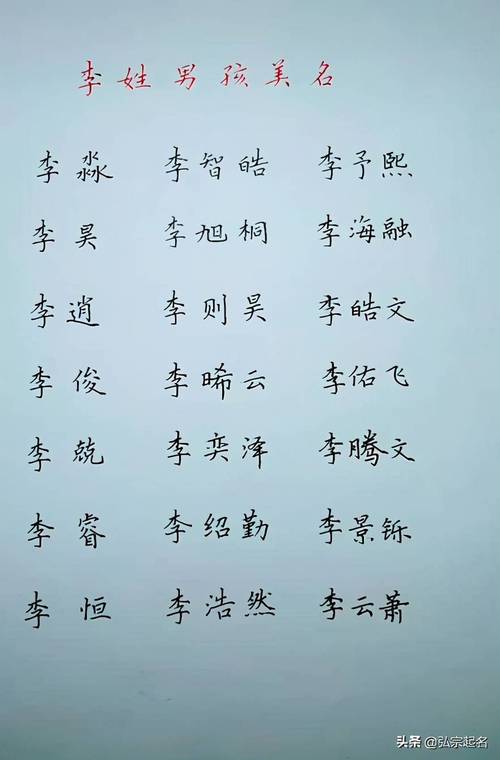 李氏好听的女孩名字_李氏女宝宝取名大全三个字_取李姓宝宝名字大全女